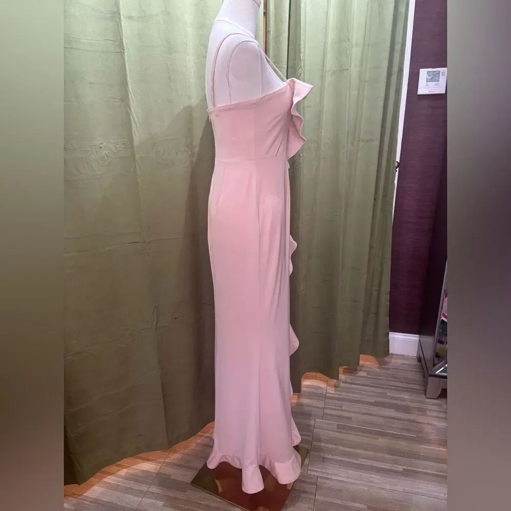 NBD  Pink Ruffle maxi Dress, S - Picture 4 of 8